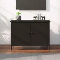 Ramona TV Stand with 2 Doors - Black, Engineered Wood alternate view