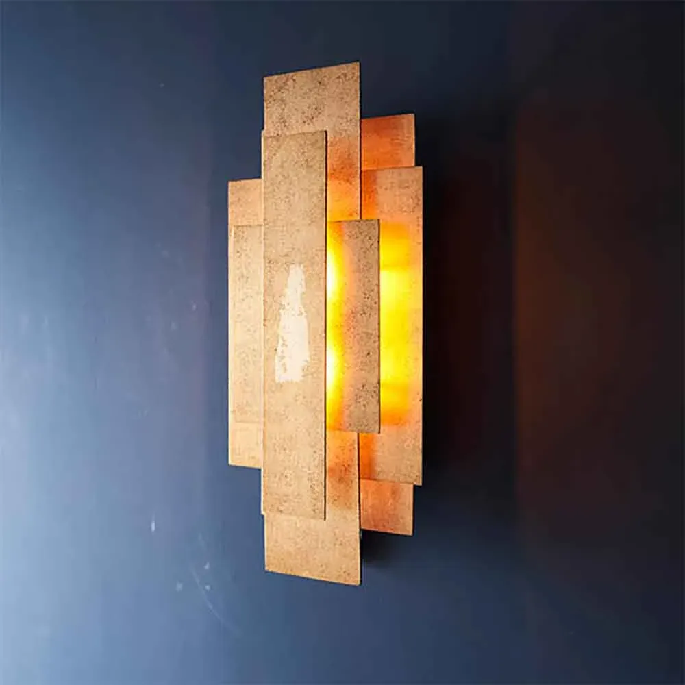 Randolph Sculptural Wall Light - Antique Gold, Metal product