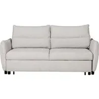 Randolph Sofa Bed with Black Legs - Light Grey, Fabric