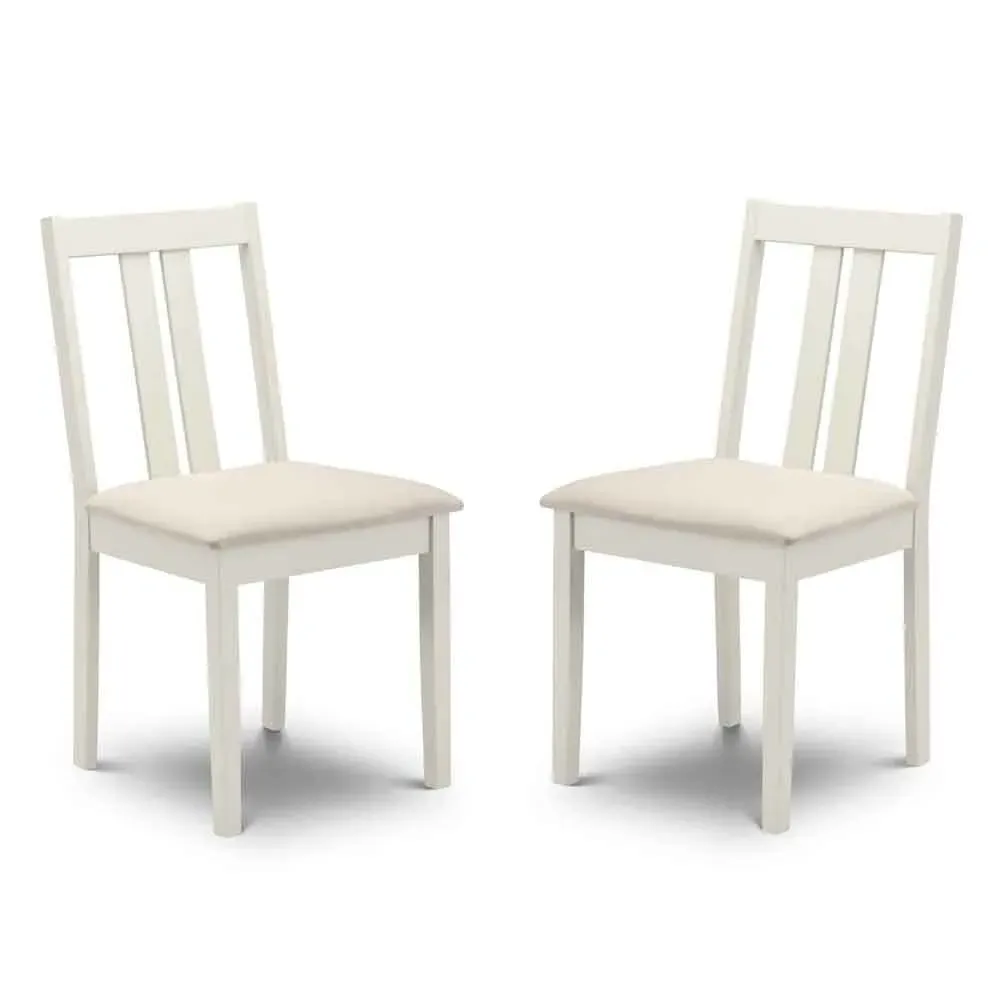 Ranee Dining Chairs with Fabric Seat, Set of 2 - Ivory, Rubberwood product