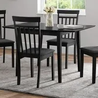 Ranee Extendable Dining Table - Black, Hardwood