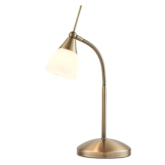 Range Touch Task Table Lamp with Dimmer - White, Antique Brass product