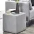 Rania Square Lamp Table - Grey, Glass