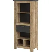 Rapilla Bookcase with Drawer - Chestnut, Wood