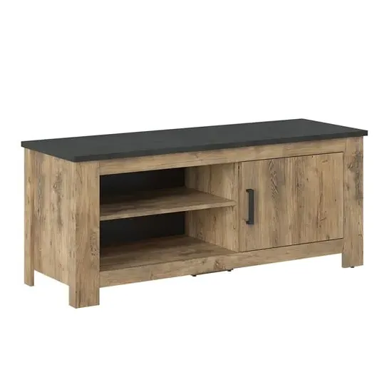 Rapilla TV Stand with Door - Chestnut, Wood