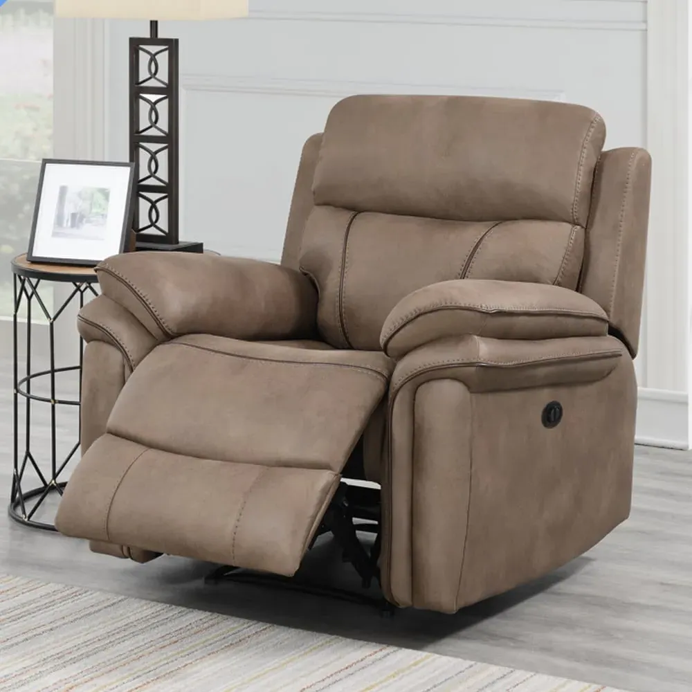 Rasalas 1 Seater Electric Recliner Sofa - Sahara, Fabric product