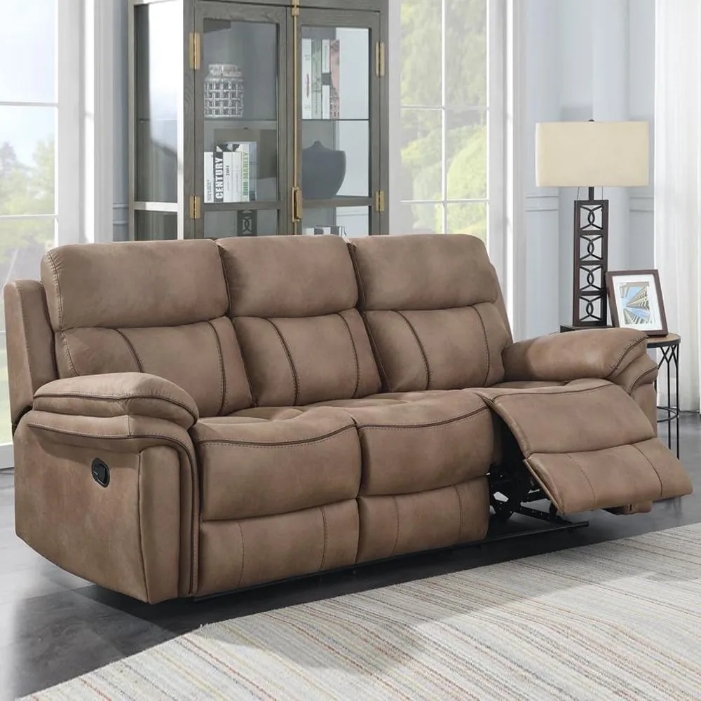 Rasalas 3-Seater Recliner Sofa - Sahara, Fabric