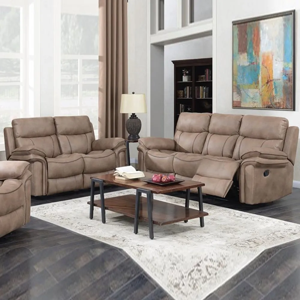 Rasalas 3+2 Seater Recliner Sofa Set - Sahara, Fabric