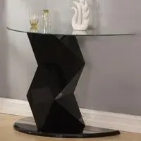 Rasida Clear Glass Console Table - Clear, Glass