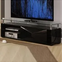 Rasida Glass TV Stand - Clear, Glass