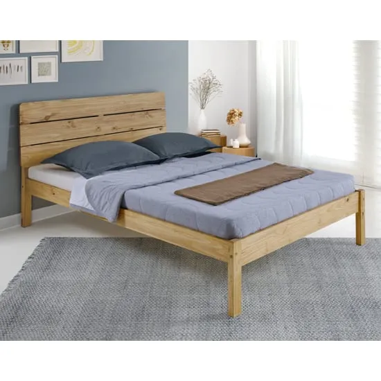 Ravello Double Bed Frame - Waxed Pine