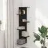Ravena Corner Wall Shelf with 5 Shelves - Black