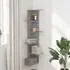 Ravena Corner Wall Shelf with 5 Shelves - Concrete Grey