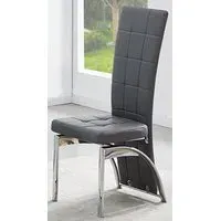 Ravenna Dining Chair - Grey, Faux Leather