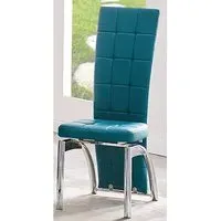 Ravenna Dining Chair - Teal, Faux Leather