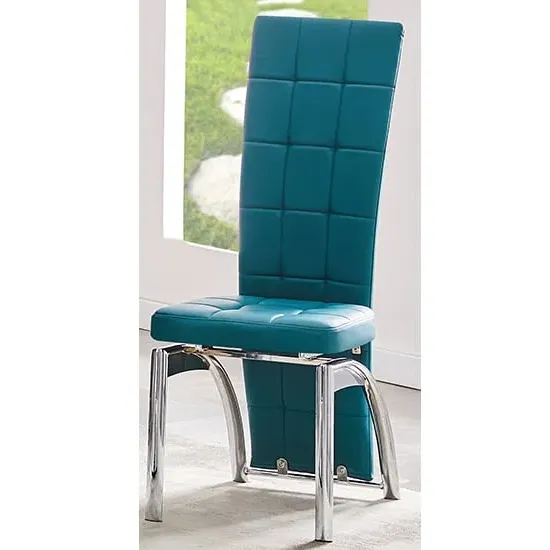 Ravenna Dining Chair - Teal, Faux Leather