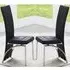 Ravenna Dining Chairs in Pair - Black, Faux Leather