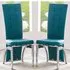Ravenna Dining Chairs In Pair - Teal, Faux Leather