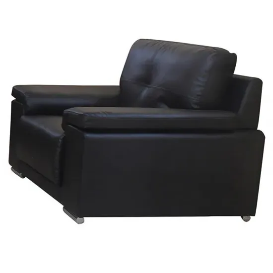 Ravia 1-Seater Sofa - Black, Bonded PU Leather product