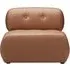 Rawlins Accent Chair with Button Detailing - Tan, Faux Leather