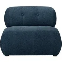 Rawlins Boucle Accent Chair with Button Detail - Midnight Blue