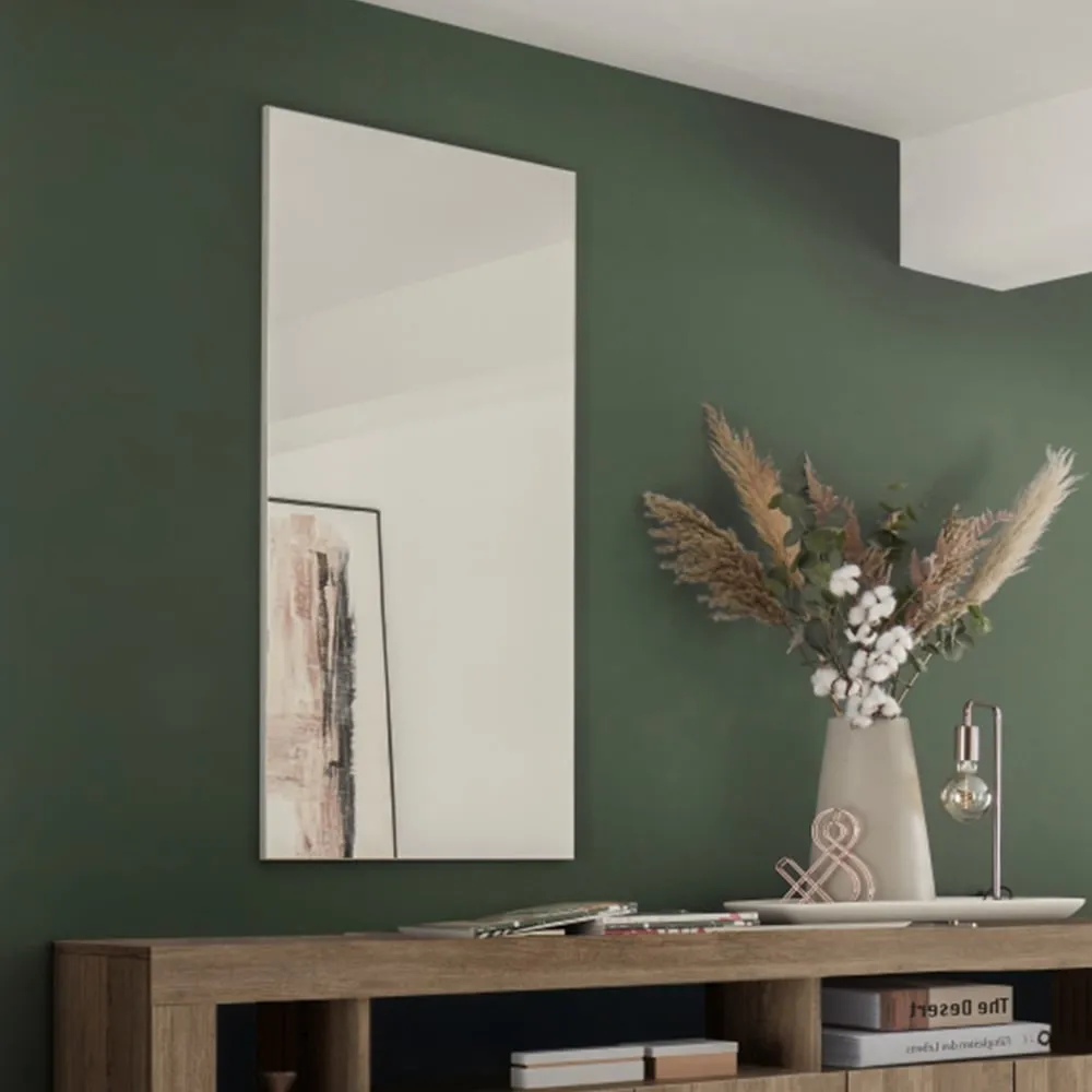 Raya Rectangular Wall Mirror - White