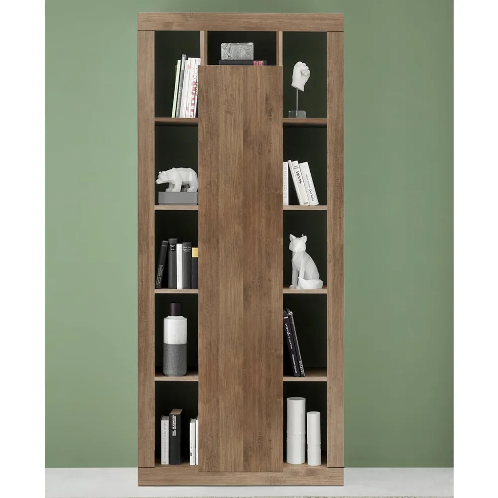 Raya Wooden Bookcase with 1 Door - Mercure image