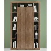 Raya Wooden Bookcase with 2 Doors - Mercure