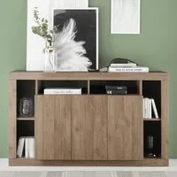 Raya Wooden Sideboard with 3 Doors - Mercure