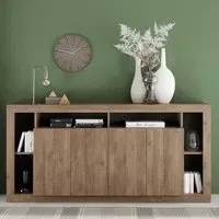 Raya Wooden Sideboard with 4 Doors - Mercure
