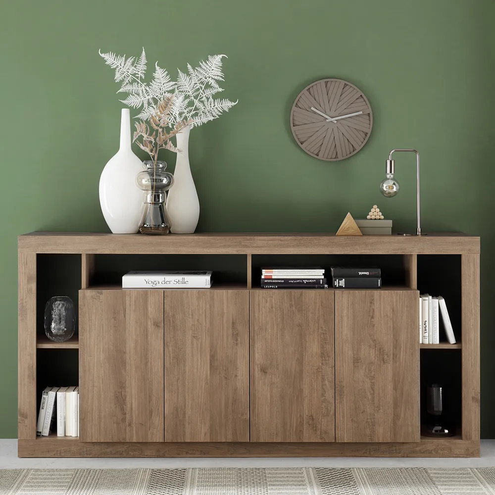 Raya Wooden Sideboard with 4 Doors - Mercure