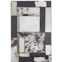 Raze Asymmetric Mosaic Wall Mirror - Antique Black