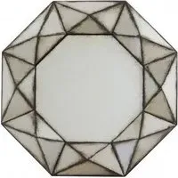 Raze Octagonal Wall Mirror - Antique Silver
