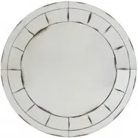Raze Round Mosaic Wall Mirror - Antique Silver