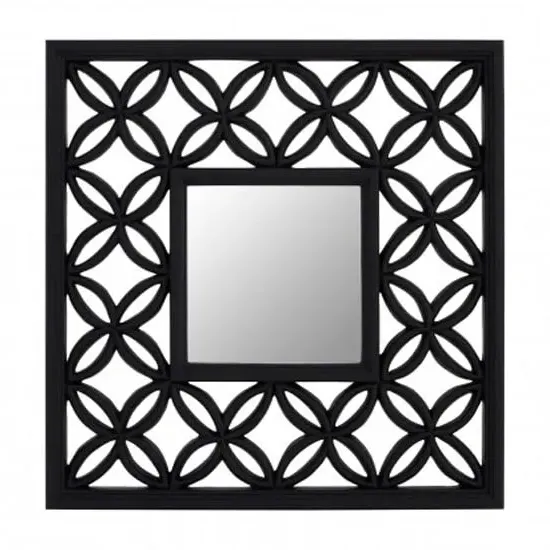 Recon Square Wall Mirror - Black image