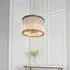 Redding 6 Light Glass Pendant Ceiling Light - Matt Gold