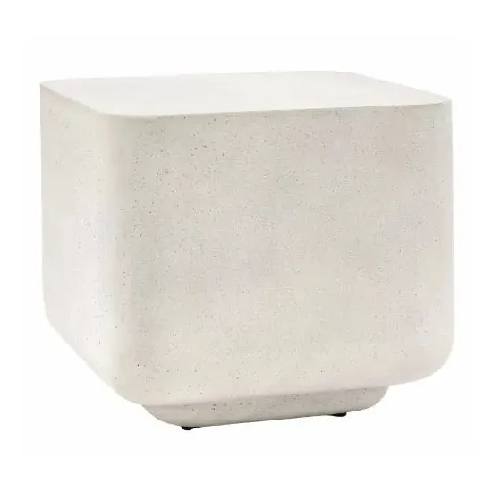 Redding Wooden Side Table - Concrete Effect image