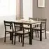 Redland Oak Dining Table with 4 Black Chairs - Black, Oak