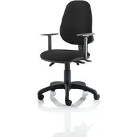 Redmon Office Chair with Adjustable Arms - Black, Fabric