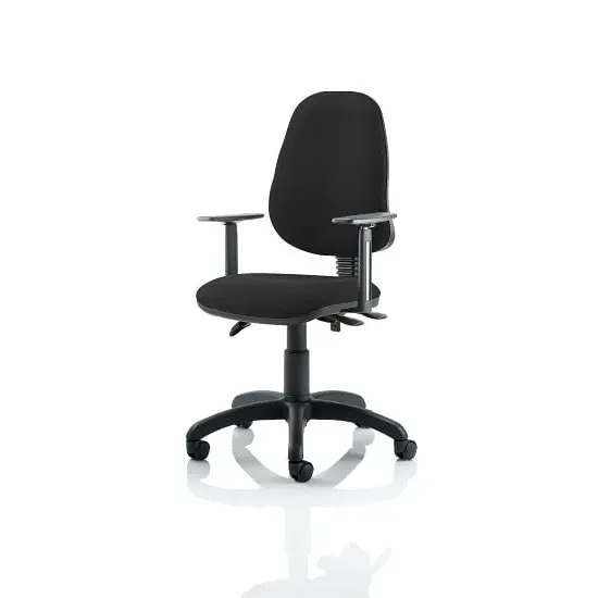 Redmon Office Chair with Adjustable Arms - Black, Fabric