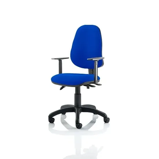 Redmon Office Chair with Adjustable Arms - Blue, Fabric