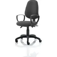 Redmon Office Chair with Loop Arms - Charcoal, Fabric