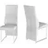 Redmond Dining Chairs In Pair - White, Faux Leather