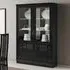 Regal 2-Door Display Cabinet with LED - Black, High Gloss