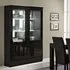 Regal 4-Door Display Cabinet with LED - Black, High Gloss