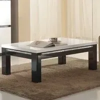 Regal Coffee Table - Black White, Gloss Lacquer