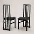 Regal Dining Chairs in Pair - Black, Beech