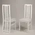 Regal Dining Chairs Pair - White, Beech