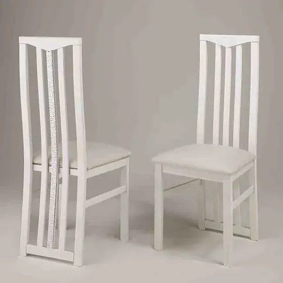 Regal Dining Chairs Pair - White, Beech image