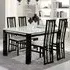 Regal Dining Set with 4 Chairs - Black, MDF